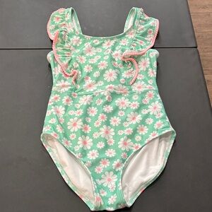Cat & Jack Green Floral Swimsuit